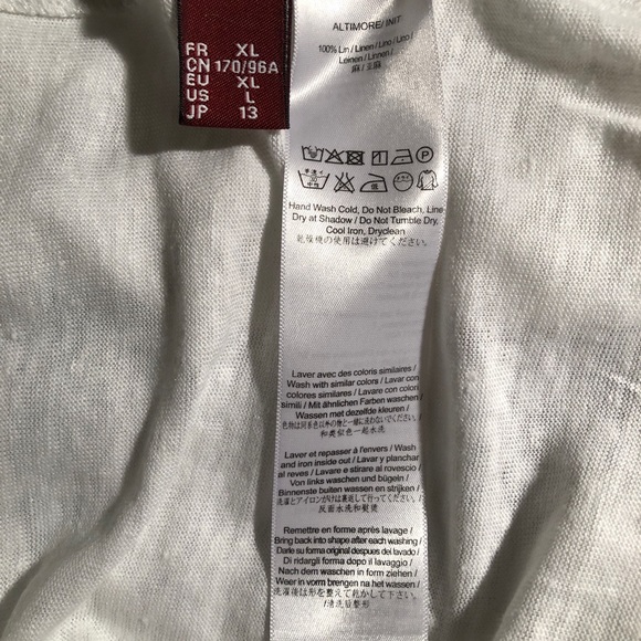 Comptoir de Cotonniers White Linen Jersey 3/4 Sleeve Top L - Picture 2 of 2